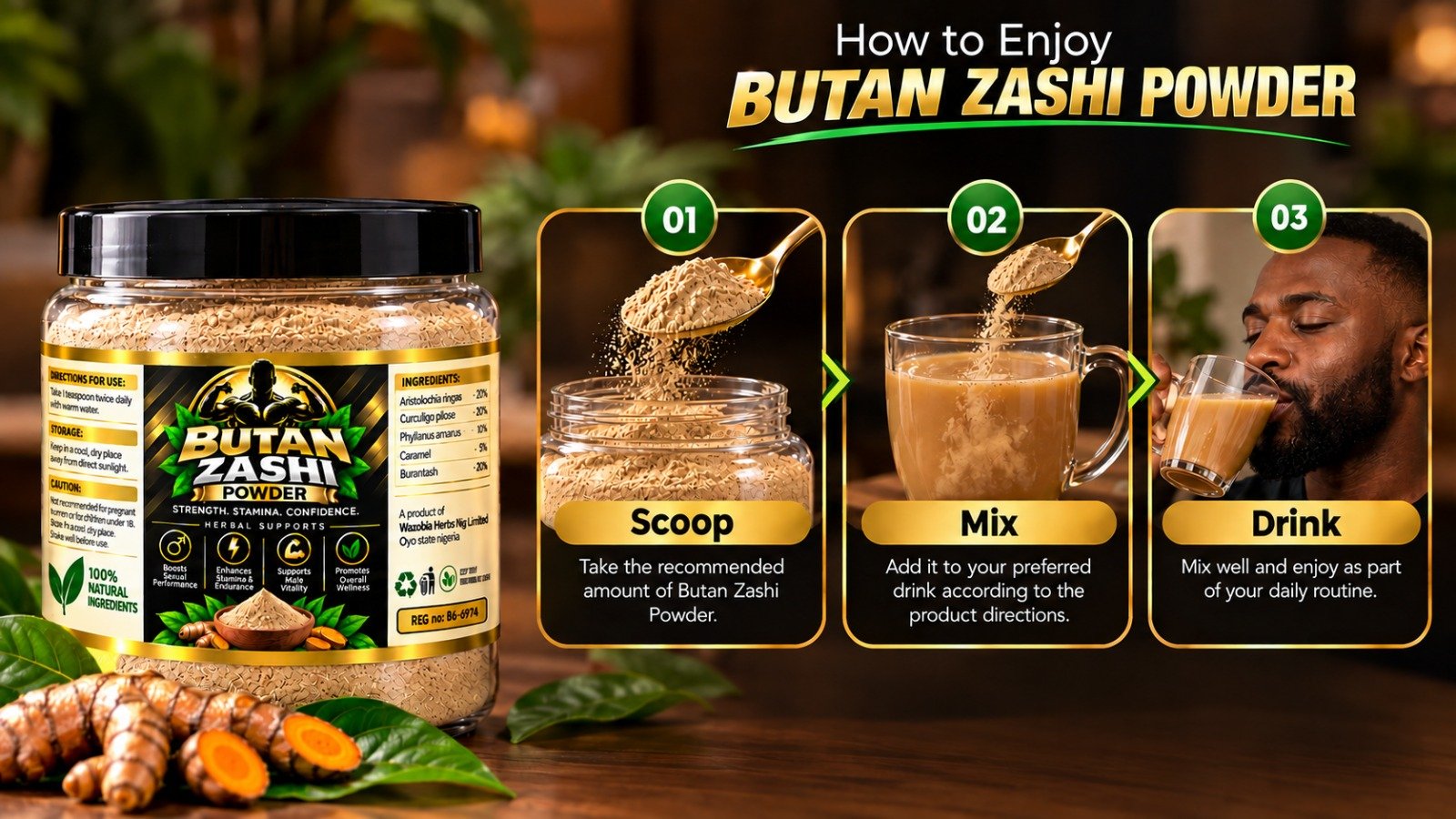 How to use Butan Zashi Powder
